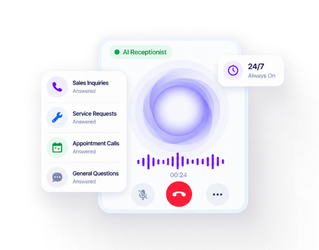 AI receptionist answering dealership calls around the clock